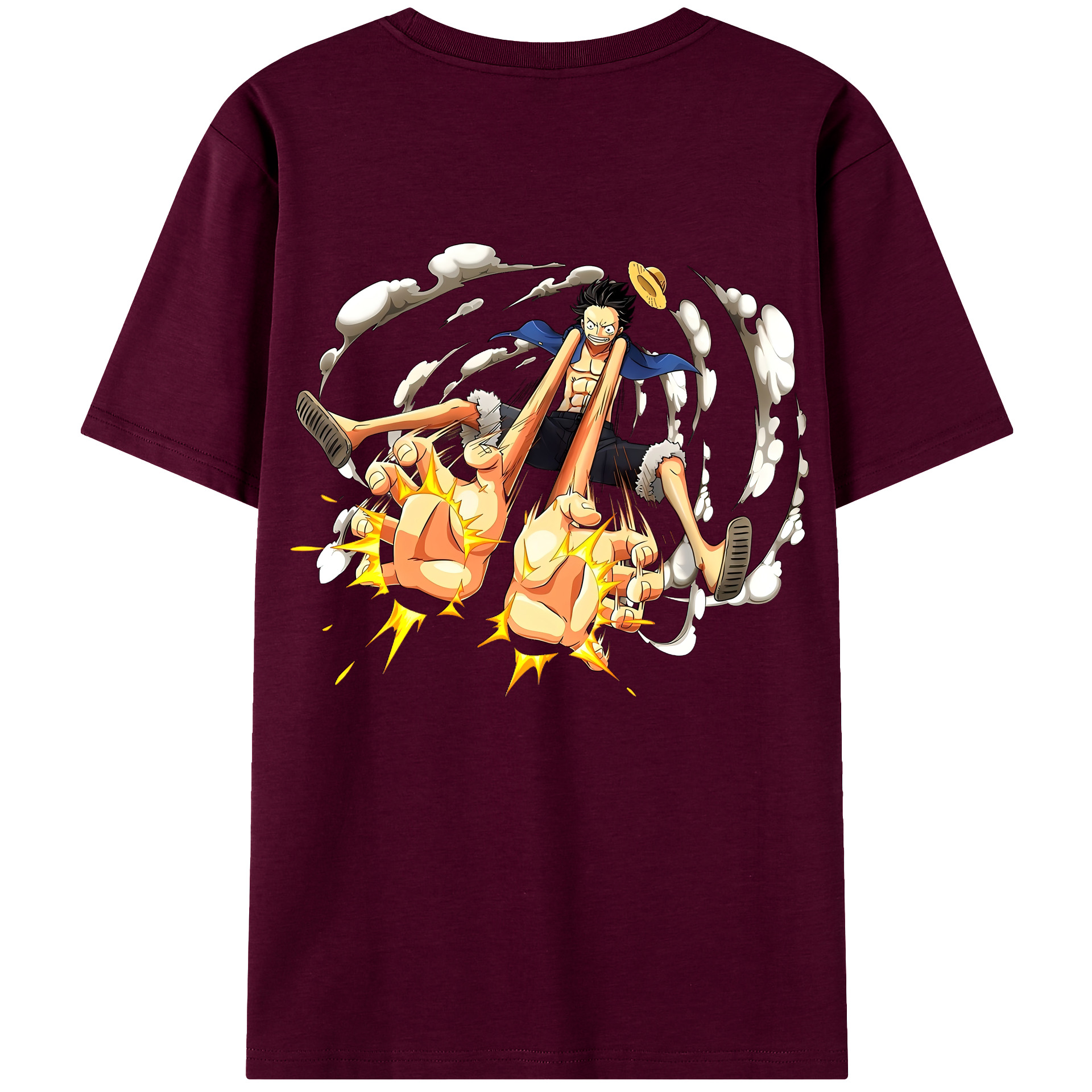 （画像用） ワンピース モンキー・D・ルフィ ONE PIECE Monkey D. Luffy レディース半袖Tシャツ(バックプリント)